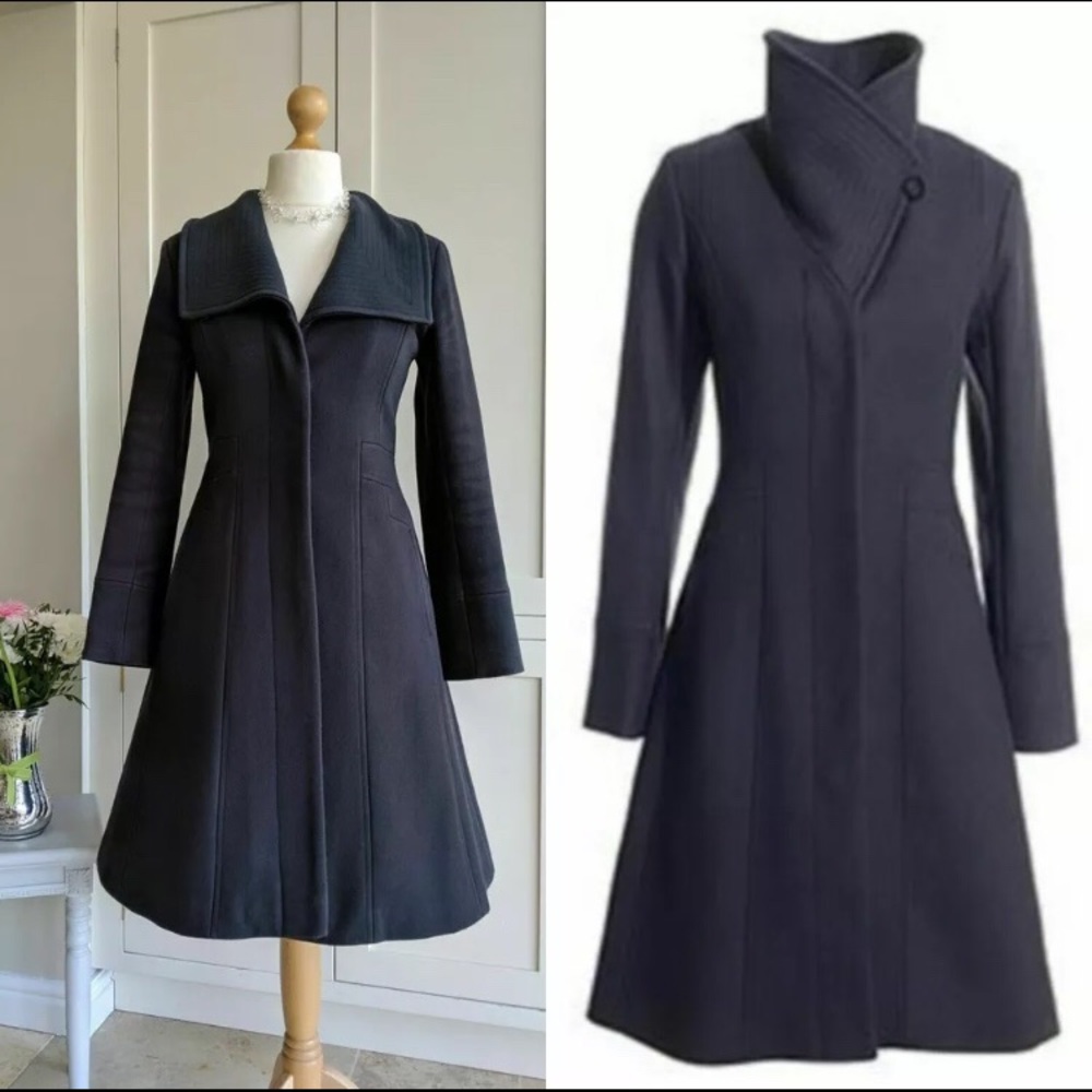 Reiss “Angel” Fit-Flare Dress coat
